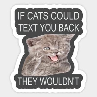 If Cats Could Text You Back - They Wouldn't Sticker